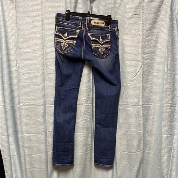Rock Revival Kayla size 29 Women's skinny Jeans in Deep Blue bling lady rider - Picture 2 of 9